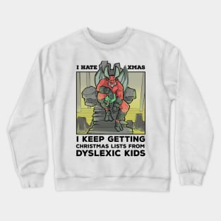 Funny Satan Satanic Santa Claus Christmas Gothic Occult Goth Crewneck Sweatshirt